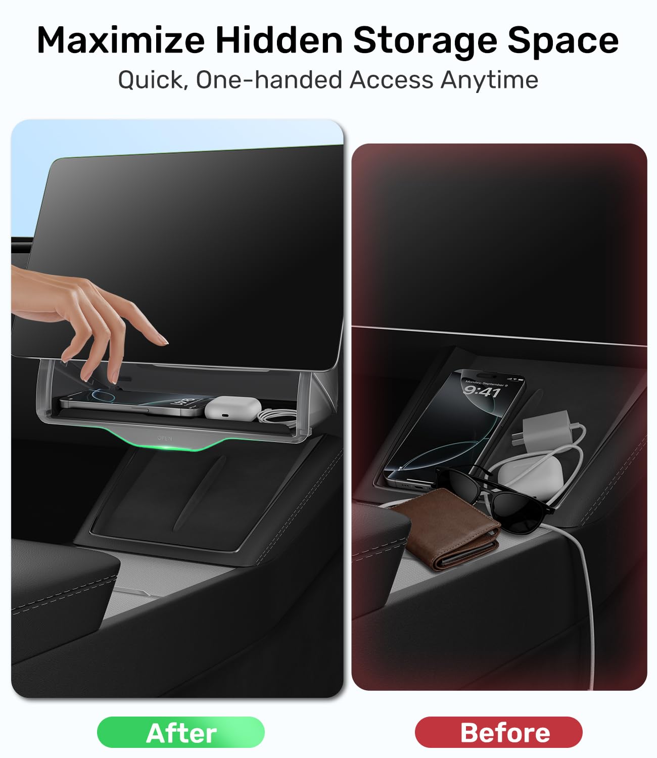 Amazon.com: Zanch Tesla Model Y Juniper Under Screen Storage